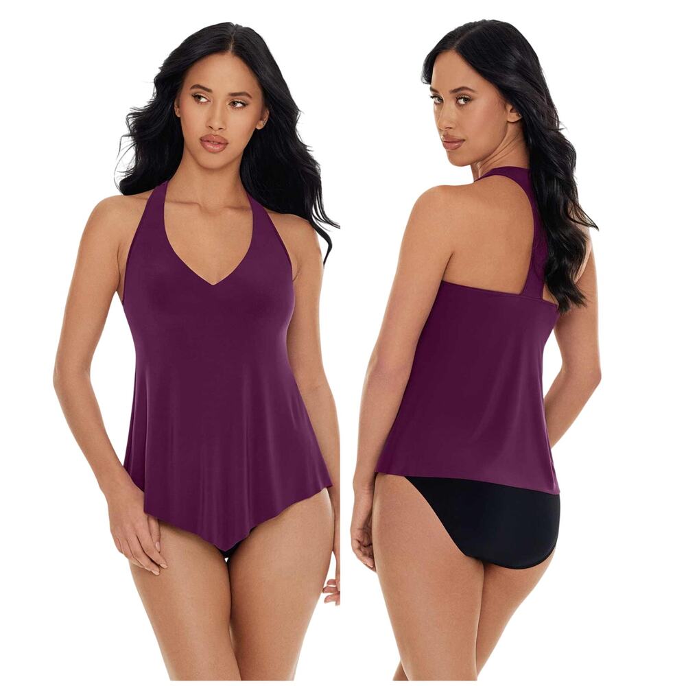Magicsuit NWT Taylor Underwire Tankini Top Swimsuit Size 8 Jam Purple Racerback